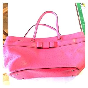 Kate Spade Large Pink Leather Bag.